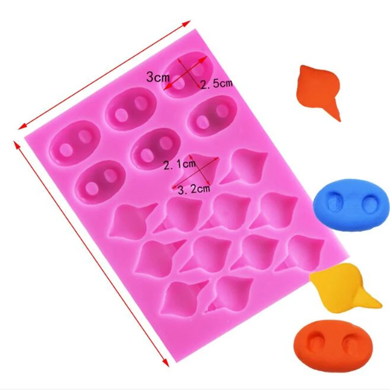 3D Silicone Mold Handmade Fondant Soap Pig Ear Nose Chocolate Insert Mould Cookies Candy Molds Baking Tools | Дом и сад