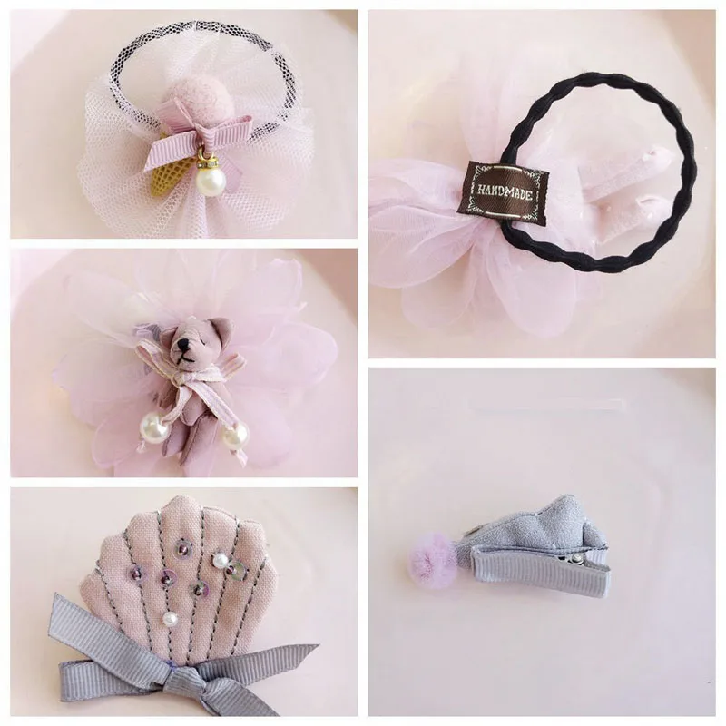 Hot Sales 5pcs Baby Girls Cartoon Hair Accessories Kids Cute Hairbands Children Headbands Headdress Infants Kawaii Barrettes | Детская