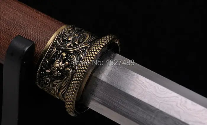 Китайский военный меч/полная танка/стальная/сплавная арматура/Longquan first han jian|fitting a