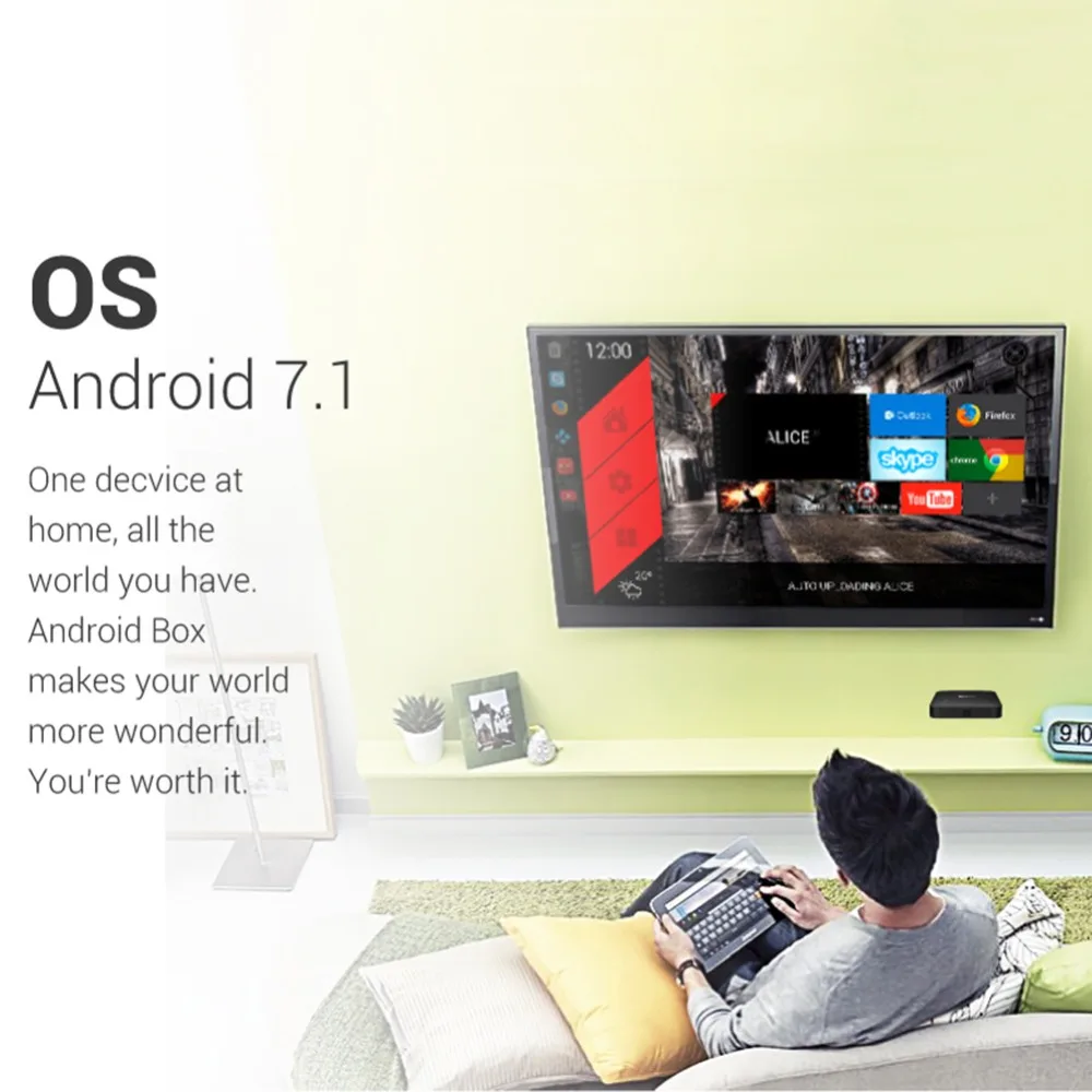 Мини Смарт ТВ-приставка Tanix TX3 1+ 8G 2+ 16G Android 7,1 Amlogic S905W 2,4 ГГц WiFi домашний медиаплеер US/EU штекер