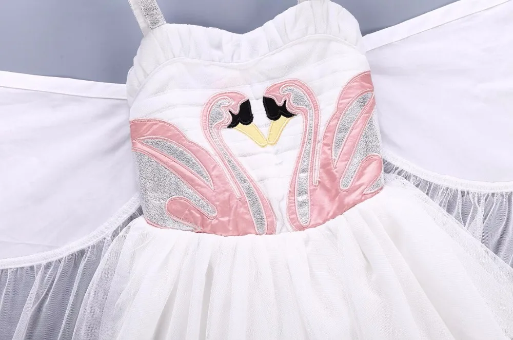 Kids Dress For Girls Christmas Swan Wings Show Angel Vestido Flamingo Costume Princess Sling | Тематическая одежда и