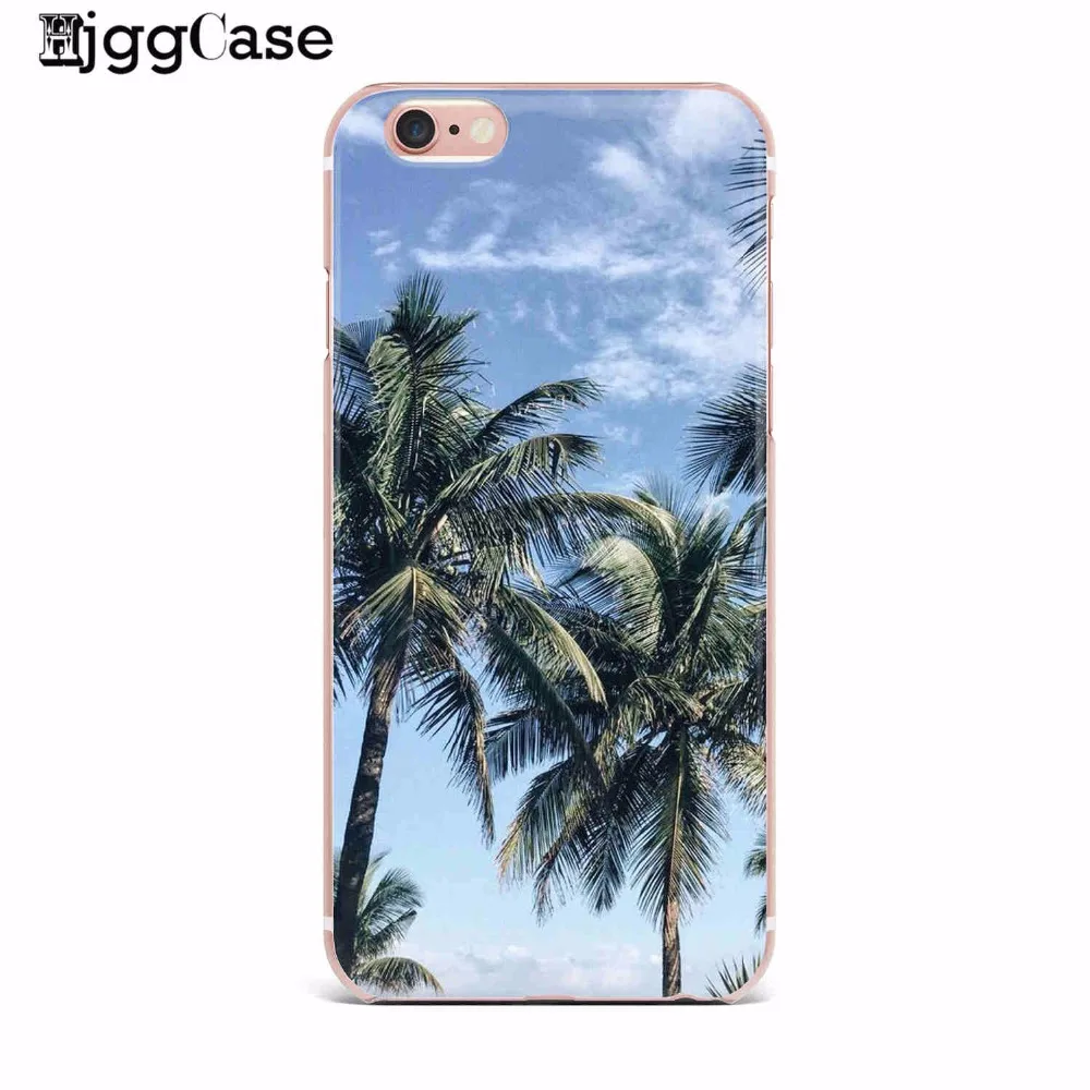 Прозрачный силиконовый мягкий чехол для телефона из ТПУ с изображением пляжного