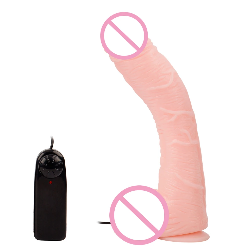 10 5 ''большой фаллоимитатор вибратор реалистичный мягкий силиконовый ремешок