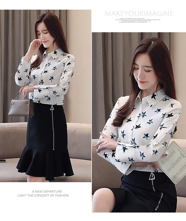 

women blouses women tops womens tops and blouses women shirts Slim slimming bottoming shirt temperament long sleeve 2409 50