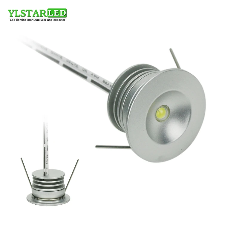 YLSTAR Бесплатная доставка DC3V DC12 24V DC85 265V 1 Вт Мини светодиодный прожектор 25 мм вырез