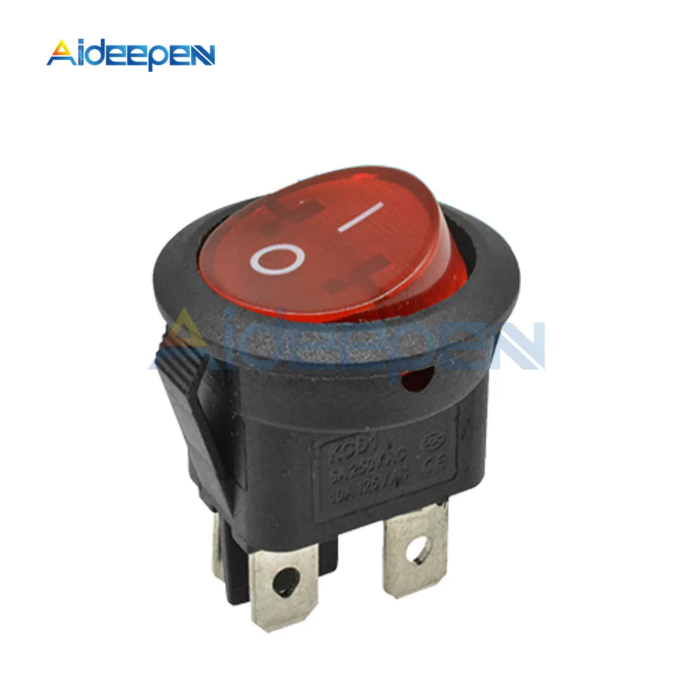 KCD1 кулисный переключатель 2 Pin 3 Pin 4 Pin 20 мм ВКЛ-ВЫКЛ-выкл-ВКЛ круглый лодочный переключатель AC 6A/250 В водонепроницаемый колпачок приборной панели автомобиля