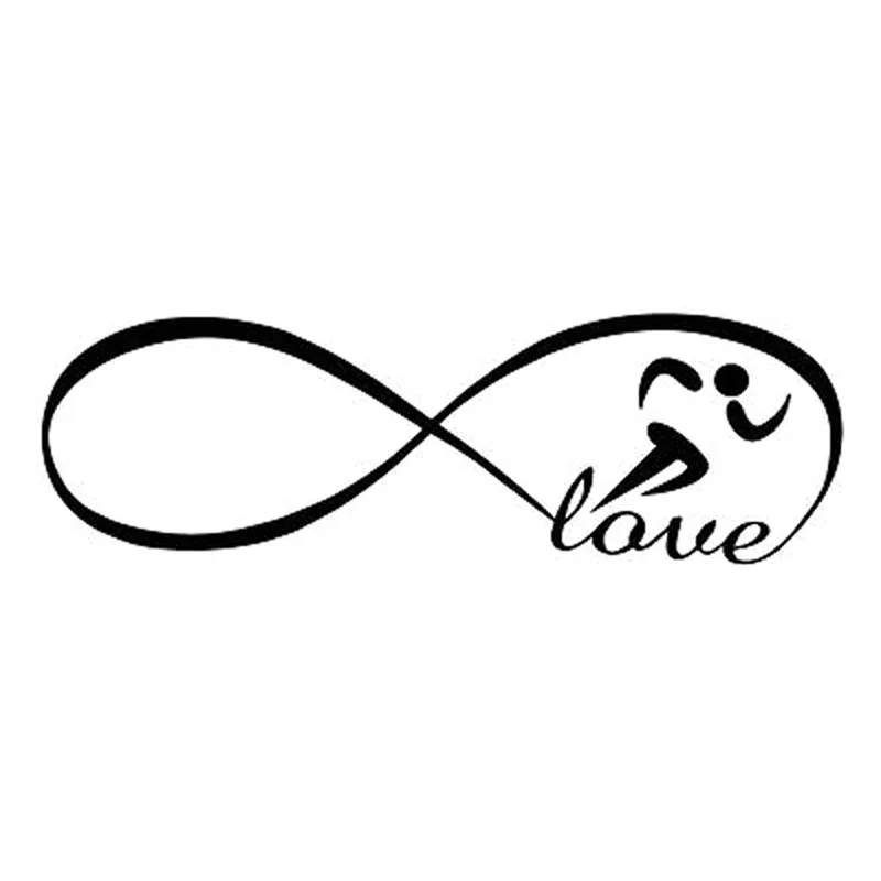 Виниловая наклейка INFINITY lOVE RUNNER для бега 20 х6 3 см|car accessories|sticker vinylvinyl decal |