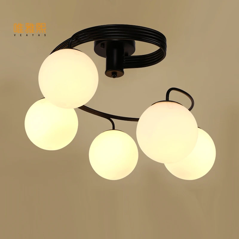 値段 3/5 個ホワイトすりガラスシェード天井シャンデリアの Lustre スパイラルスライドシャンデリアの寝室の子供ルームサークル Decoracion ランプ