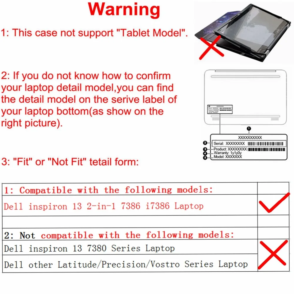 Чехол Alapmk для ноутбука 13 3 дюйма Dell inspiron 2 в 1 7386 i7386 [не подходит других моделей] |