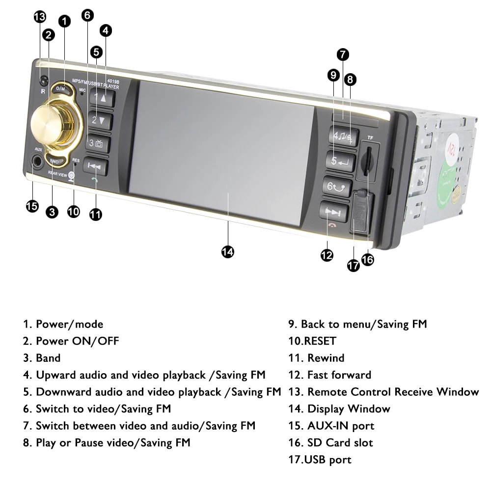 SINOVCLE 4 &quotTFT экран 1 Din автомобильное радио аудио стерео Bluetooth MP3 USB AUX FM Аудио плеер с