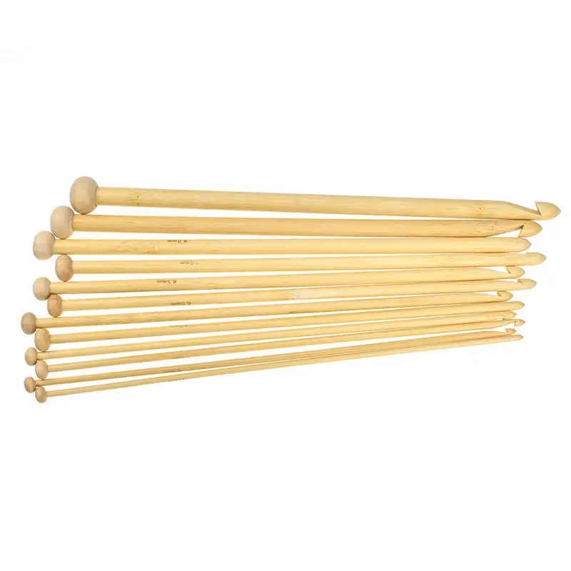 Новые (10 мм-3 мм) Бамбуковые крючки для вязания крючком ручные швейные иглы DIY