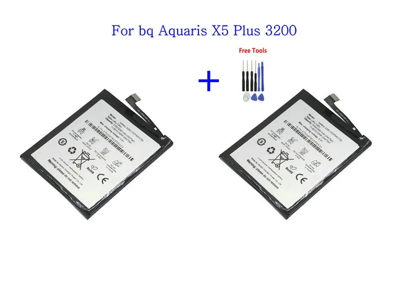 Сменный аккумулятор для телефона BQ 3200 bq3200 2 шт. мАч перезаряжаемые батареи bq Aquaris X5