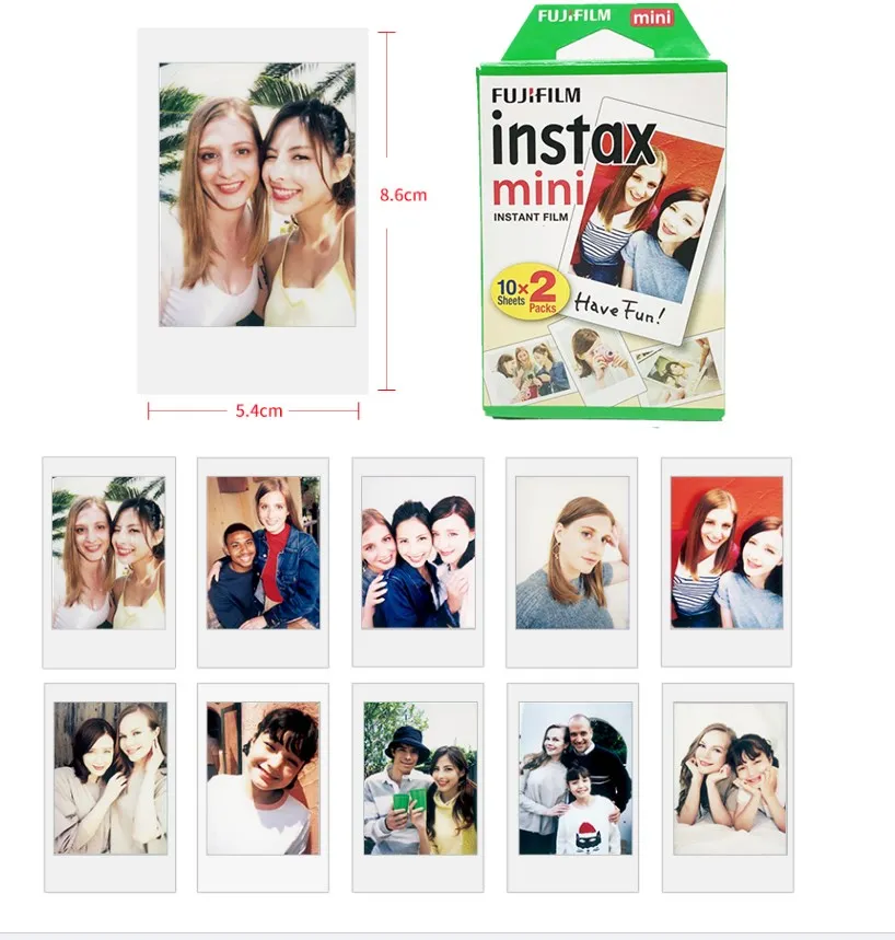 10 20 листов Fujifilm Instax Mini 9 пленка белая 3 дюйма для FUJI Instant Polaroid фотокамера мини 9 8 7s 70 90