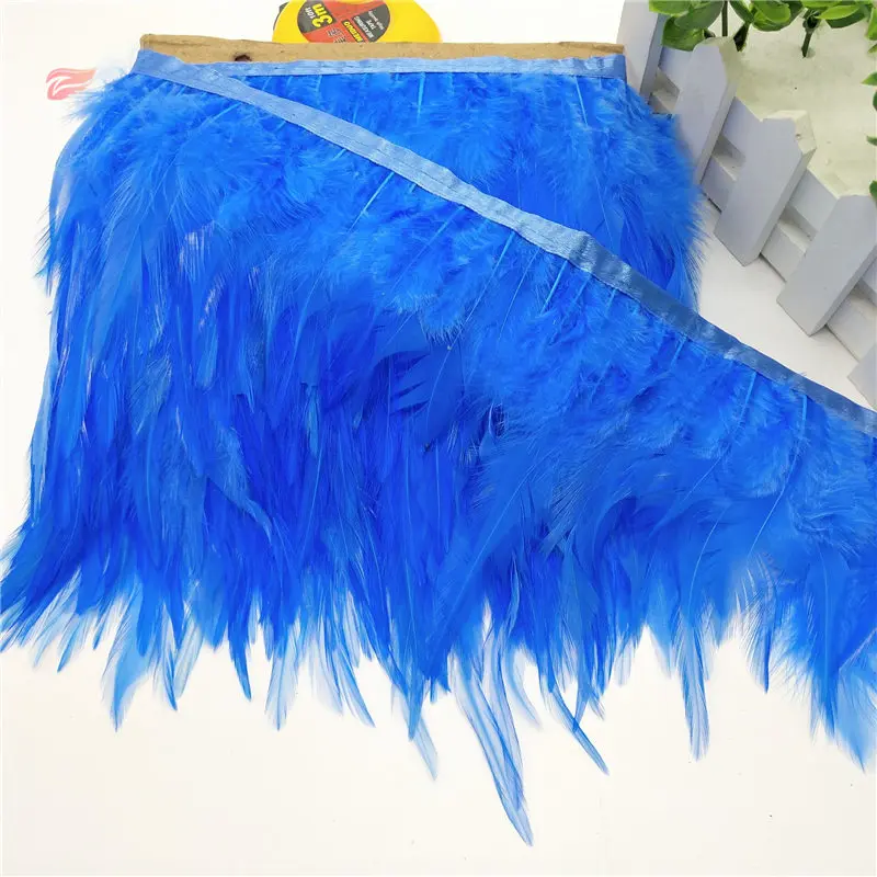 High quality 10 yards Royal blue Turkish feather ribbon decoration 4-6 inches/10-15 cm wide clothing accessories | Дом и сад