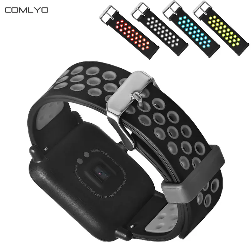 Ремешок для часов xiaomi Amazfit BIP силиконовый ремешок спортивный фитнес-трекер galaxy 42