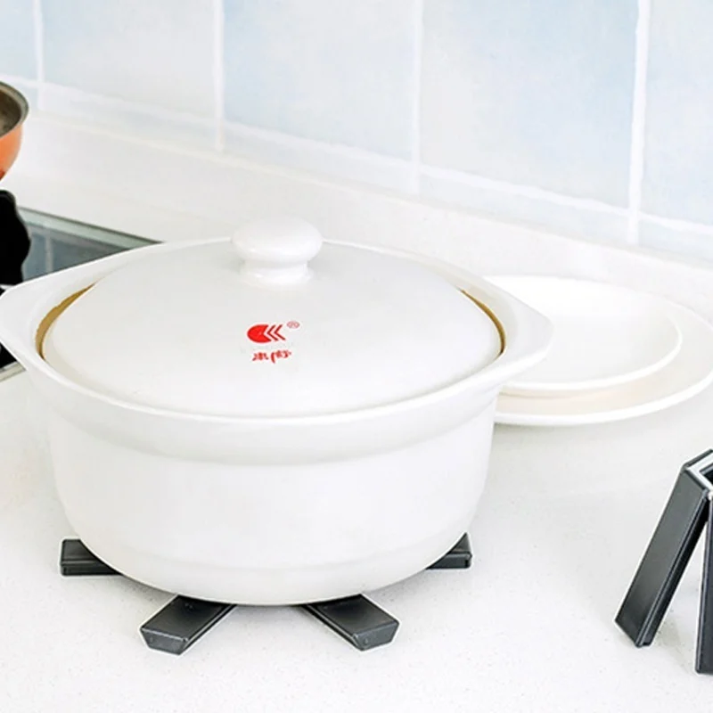 

Black Foldable Non-slip Heat Resistant Pad Trivet Pan Pot Holder Mat Table Decor PJJJCD676