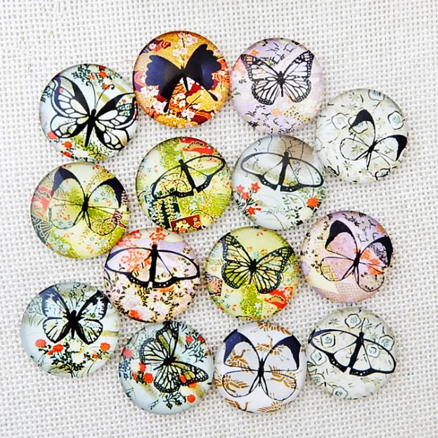 Differet бабочка стеклянная мозаика Искусство смешанные цвета напечатанное стекло