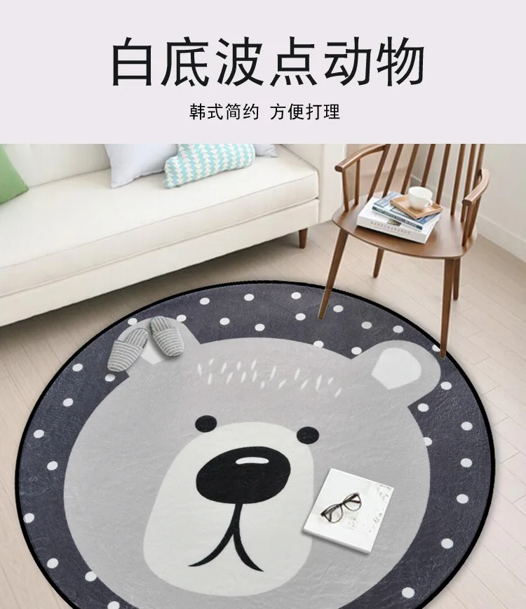 Скандинавский ковер Круглый прикроватный коврик для дома гостиной круглый с