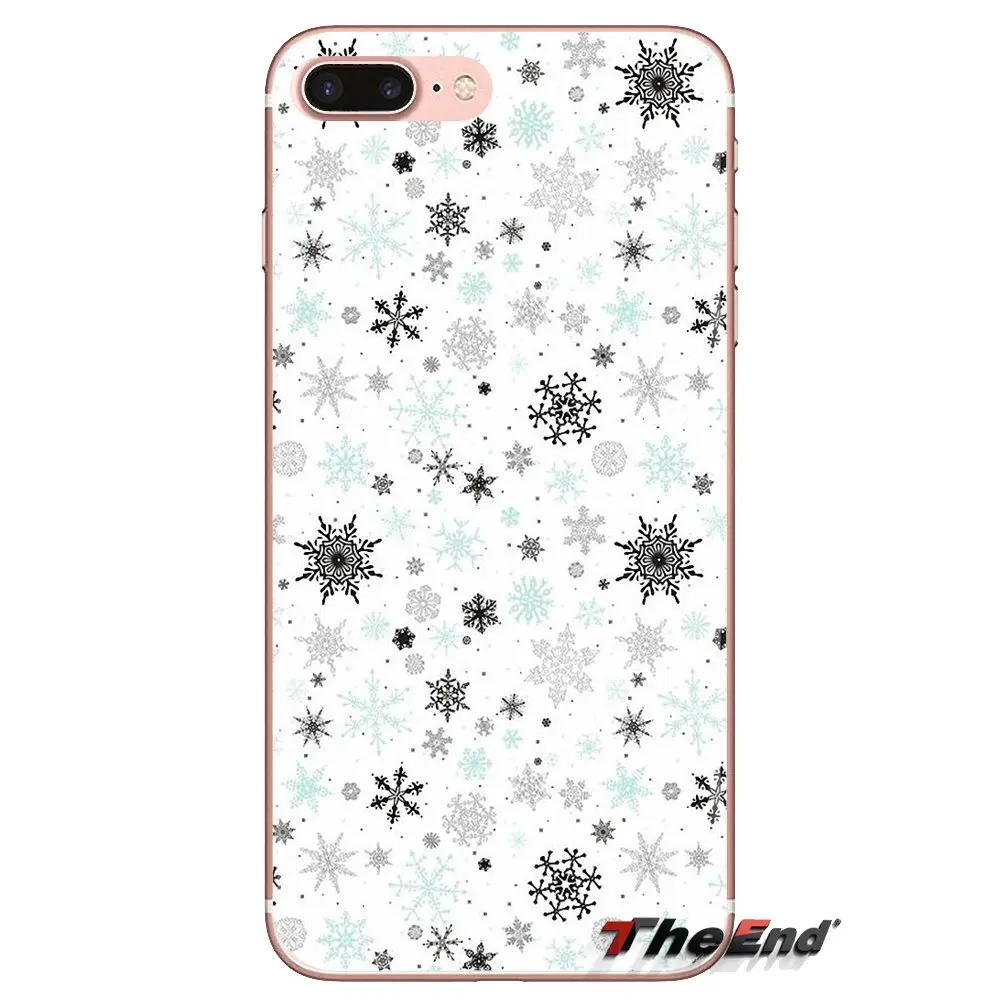 For Samsung Galaxy A3 A5 A7 A9 A8 Star A6 Plus 2018 2015 2016 2017 new year snowflake Brand Christmas Transparent Clear TPU Case |