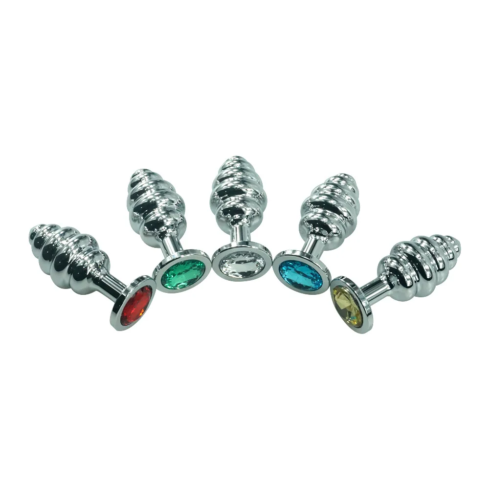 ANAL PLUG Stainless Steel Butt Plug Anal Massager Spiral Beads Stimulation Thread Anus Sex Toy for Adult Men and Women | Красота и
