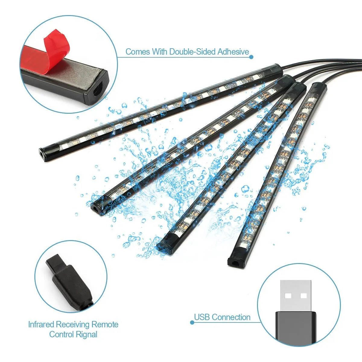 4 шт./компл. светодиодсветодиодный Автомобильная атмосферная светильник вая