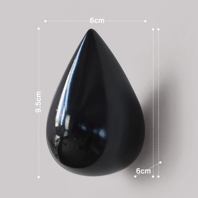 Large black Normann крючки dropit капля дождя настенное крепление подвесное деревянное пальто для одежды Подарочный крючок для украшения спальни отеля Крючки для пальто - Цвет: Large black