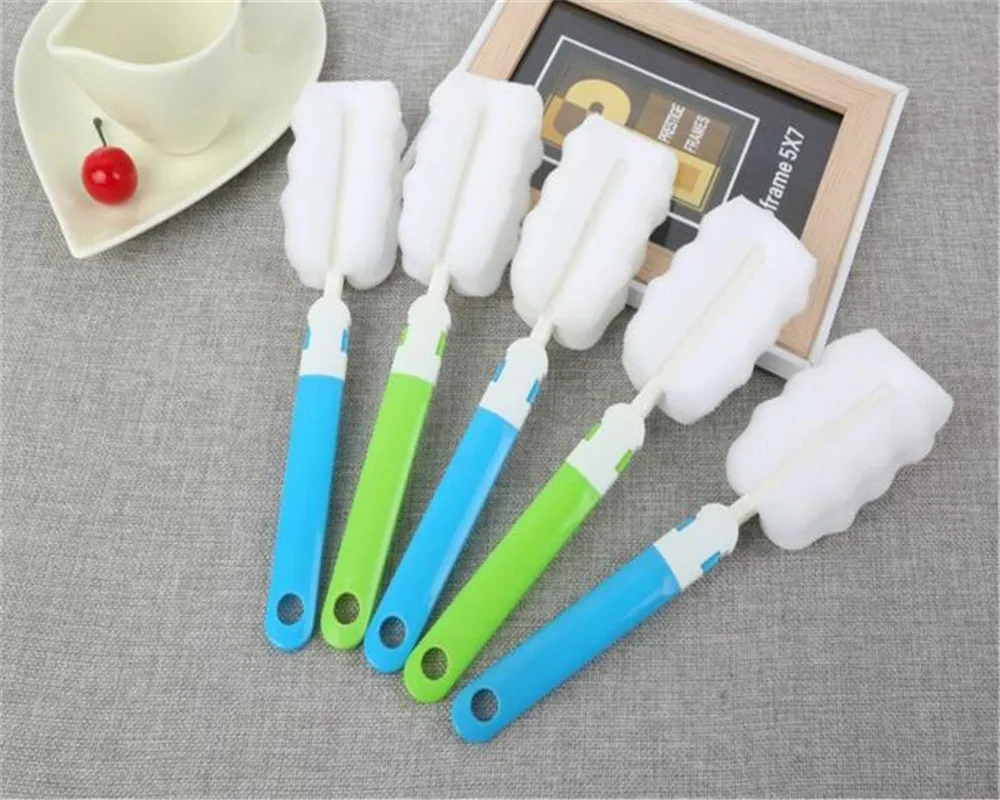 Съемная губка для мытья посуды губки волшебная стеклянных бутылок 1 шт.|sponge