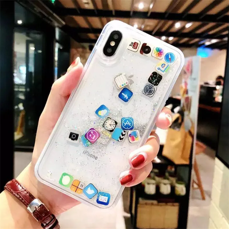 Iboily жидкий зыбучий песок роскошный динамичный мягкий чехол для iPhone 6 6S 7 8 Plus X XR XS Max