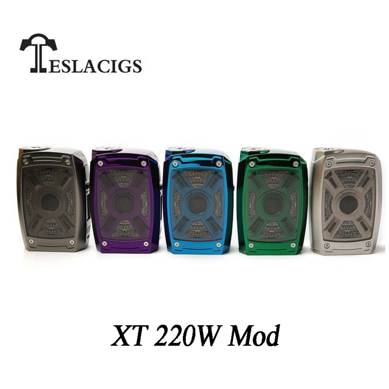 Оригинальный Teslacigs XT 220 Вт коробка Mod Vape Fit Двойной 18650/21700/20700 Батарея Поддержка