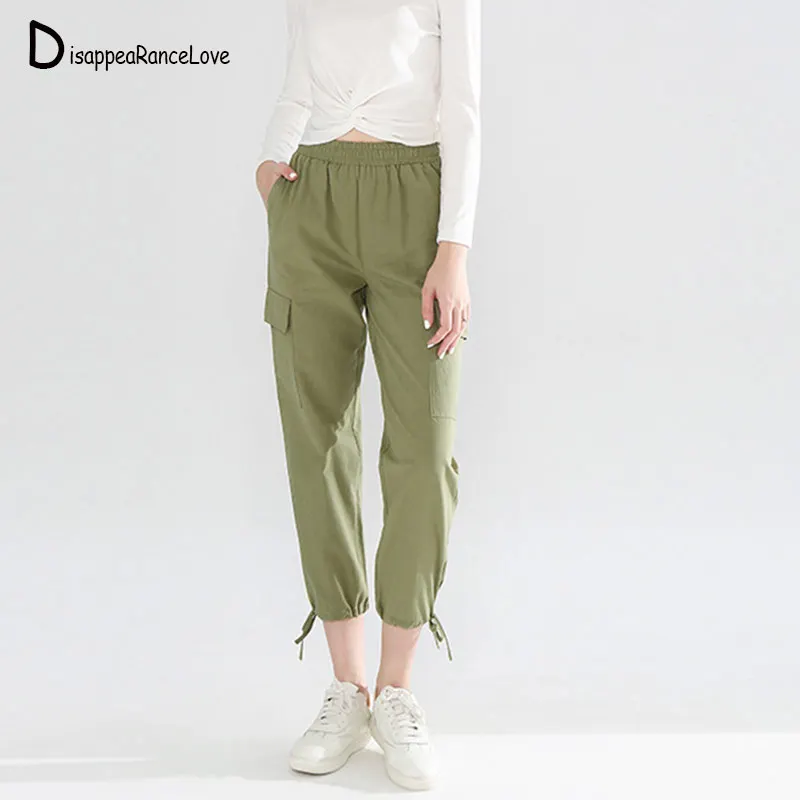 Брюки DRL женские эластичные с завышенной талией и широкими штанинами однотонные