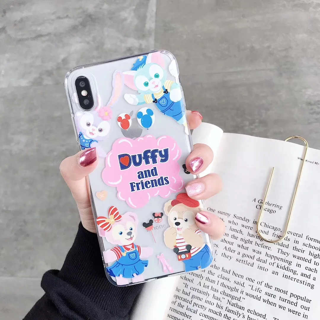Lovely Cartoon Duffy ShellieMay Anime INS Gelatoni StellaLou cover for iPhone X 10 XS Max Xr 7 8 6 6s Plus Case Coque |
