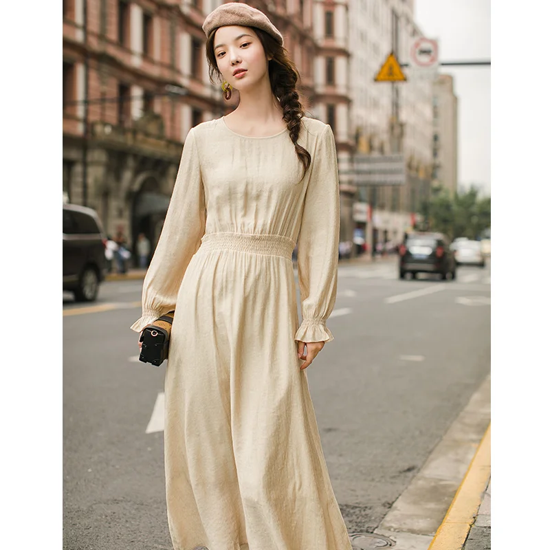 Инман 2018 эластичный сплошной цвет О образным вырезом Свободные Стиль Осень с