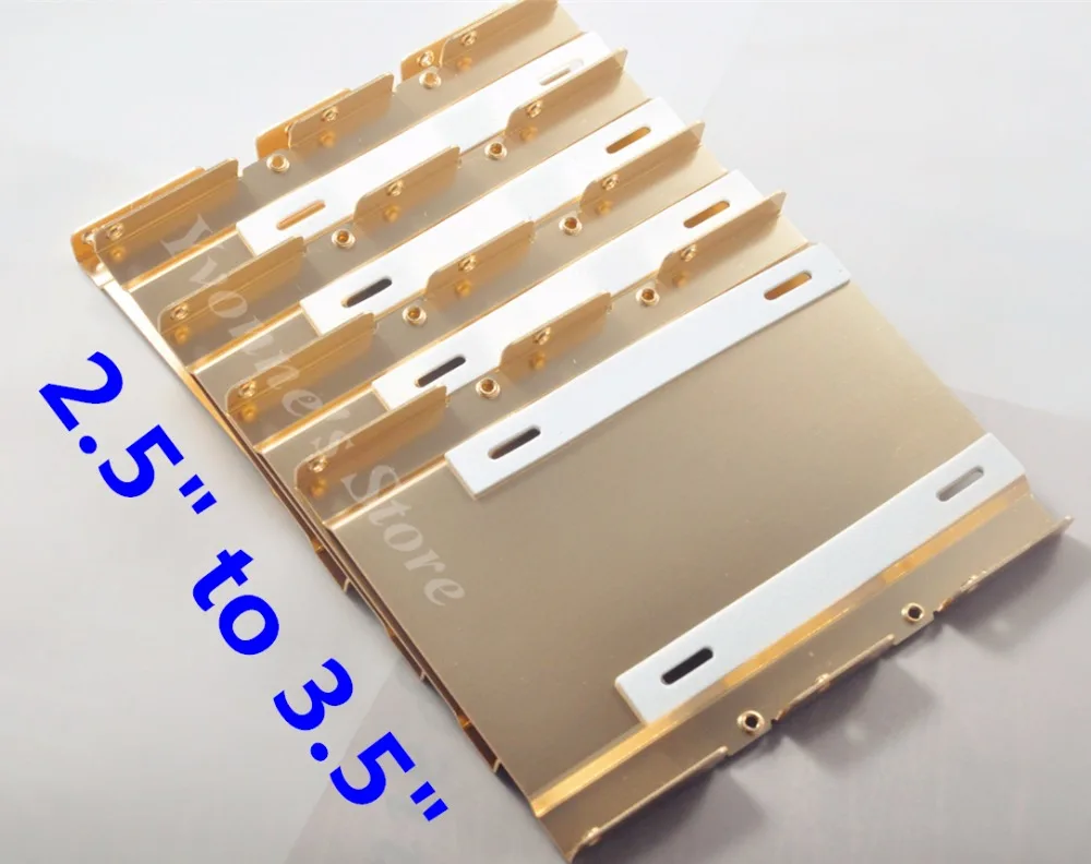 Высокое качество Алюминий золото 2 5 &quotSSD 3 5&quot SATA HDD адаптер лоток конвертер SAS