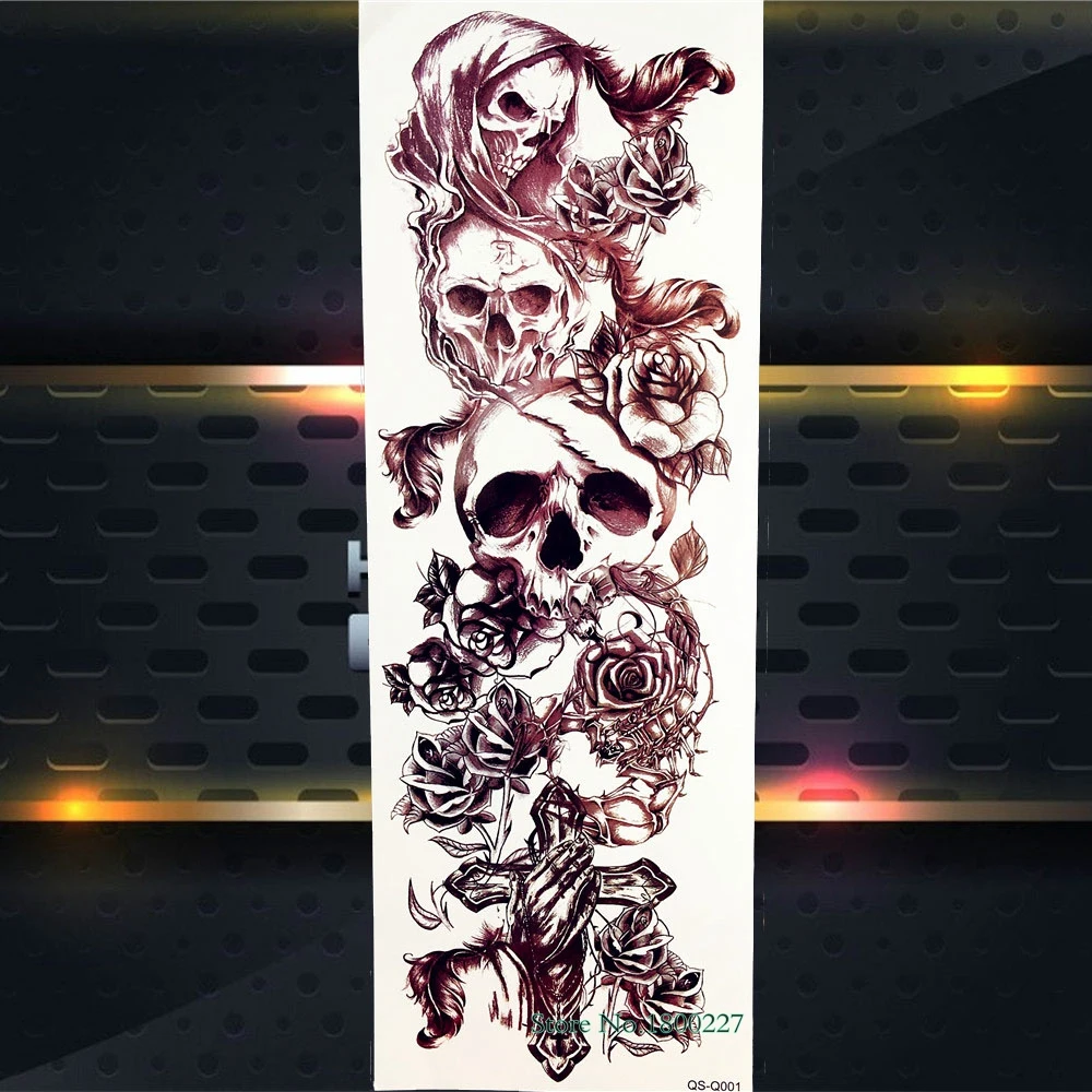 3d наклейки татуировки с черепом смерти для мужчин и женщин|stickers men|tattoo stickertemporary