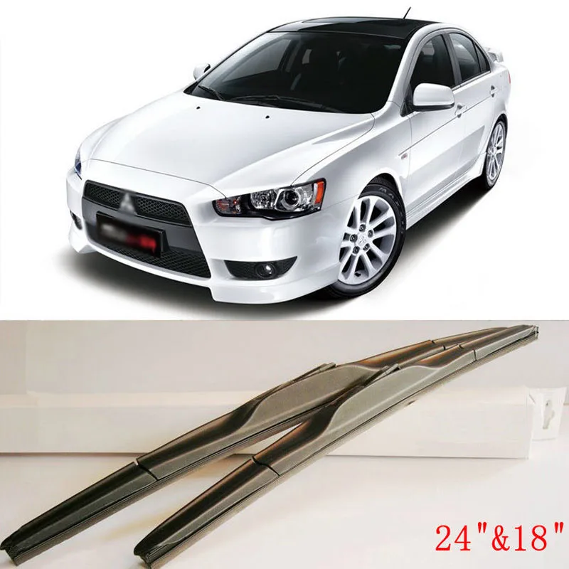 Аэродинамическая бескаркасная резиновая щетка для лобового стекла U Hook Mitsubishi Lancer