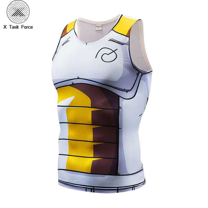 Желтый топ на бретелях мужской жилет майка с изображением драконьего мяча Топы И