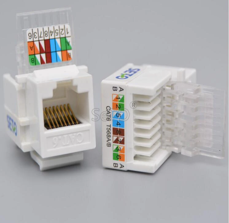 SeTo Gigabit RJ45 Cat6 сетевой модуль Lan соединитель Keystone для настенной