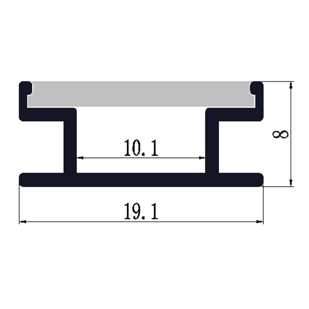 40 м (20 шт.) в партии 2 за штуку высококачественный алюминиевый профиль для
