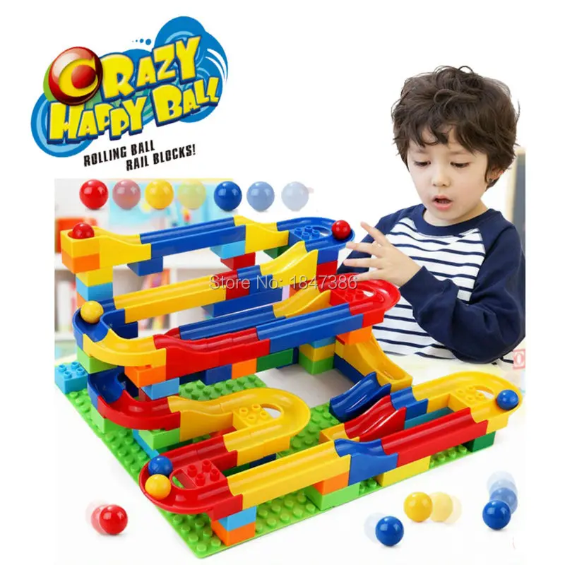 3 вида стилей DIY строительный мраморный гоночный лабиринт с шариками рельсовая