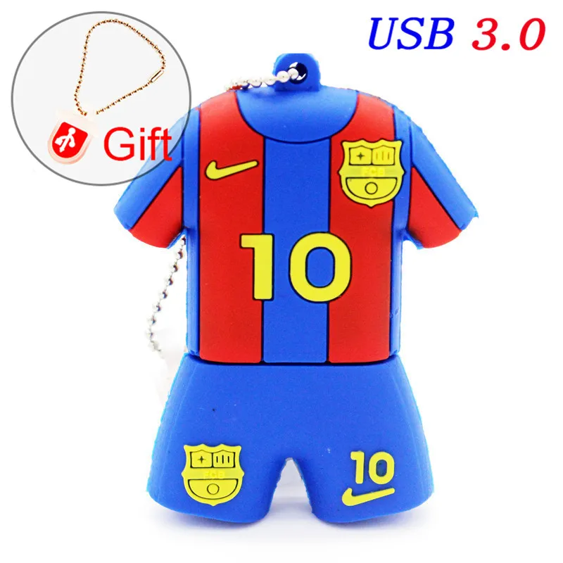 Blue JASTER 3,0 Барселона футбольная Джерси Barca Messi флешки, usb флеш-карта диск 4 ГБ 8 ГБ 16 ГБ 32 ГБ футбольный флэш-накопитель подарок - Цвет: Blue