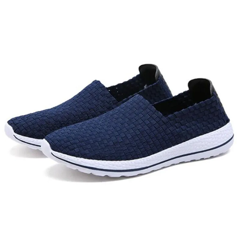 Летние мужские повседневные кроссовки легкие дышащие Спортивные без шнуровки