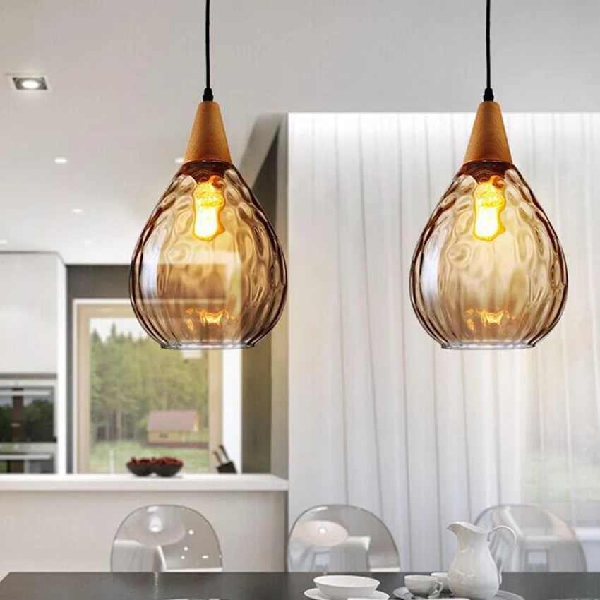 Скандинавский светильник светодиодный стеклянный подвесной s гостиная спальня