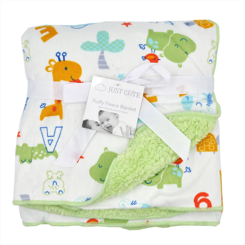 Baby Blankets Infant Swaddle Wrap Winter Coral Fleece Thicken Cute Cartoon Stroller Newborn Bedding Blankets|Одеяла и пеленки| |