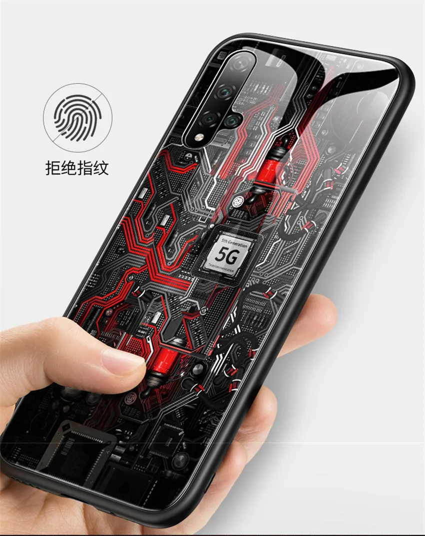 Роскошный чехол из закаленного стекла для huawei Honor 20 TPU стекло с мягкими краями чехол для huawei Honor 20 Honor20 Pro Чехол Aixuan