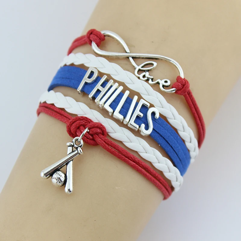 Бесконечность любовь Филлис бейсбольный браслет ручной работы Спортивная