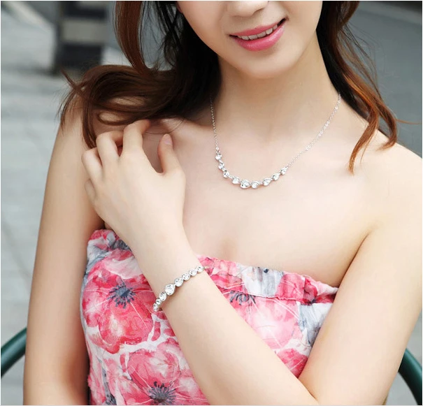 Подлинные элементы Сваровски с кристаллами от SWAROVSKI колье браслет женские