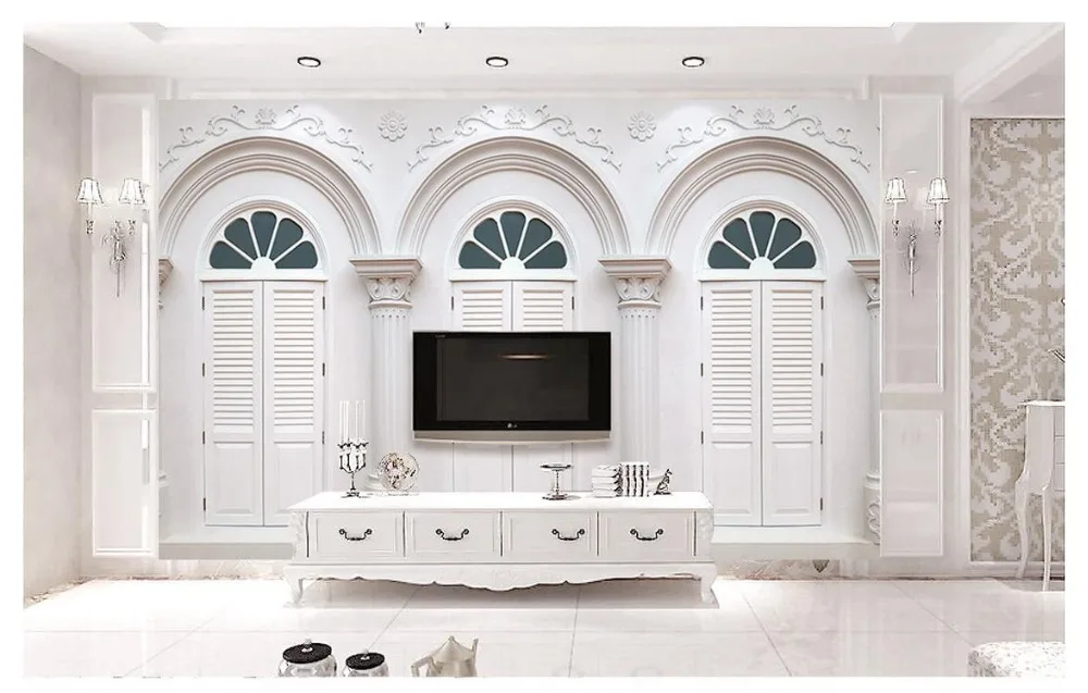 3D фотообои в европейском стиле на заказ римская колонна арка 3d резной фон для