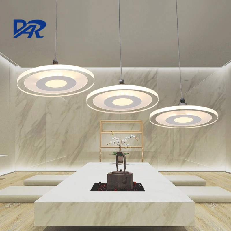 Ультра тонкие 3/5 головки акриловые подвесные светильники для столовой