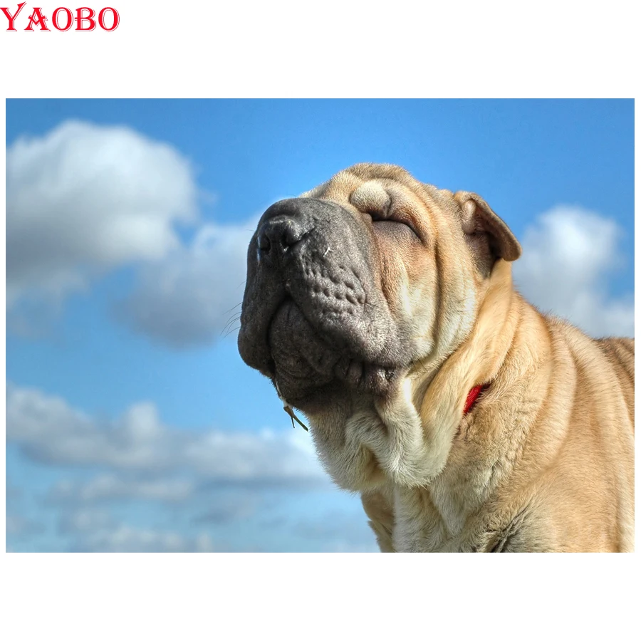 Алмазная вышивка shar pei 3D своими руками крестом квадратная мозаика стразы