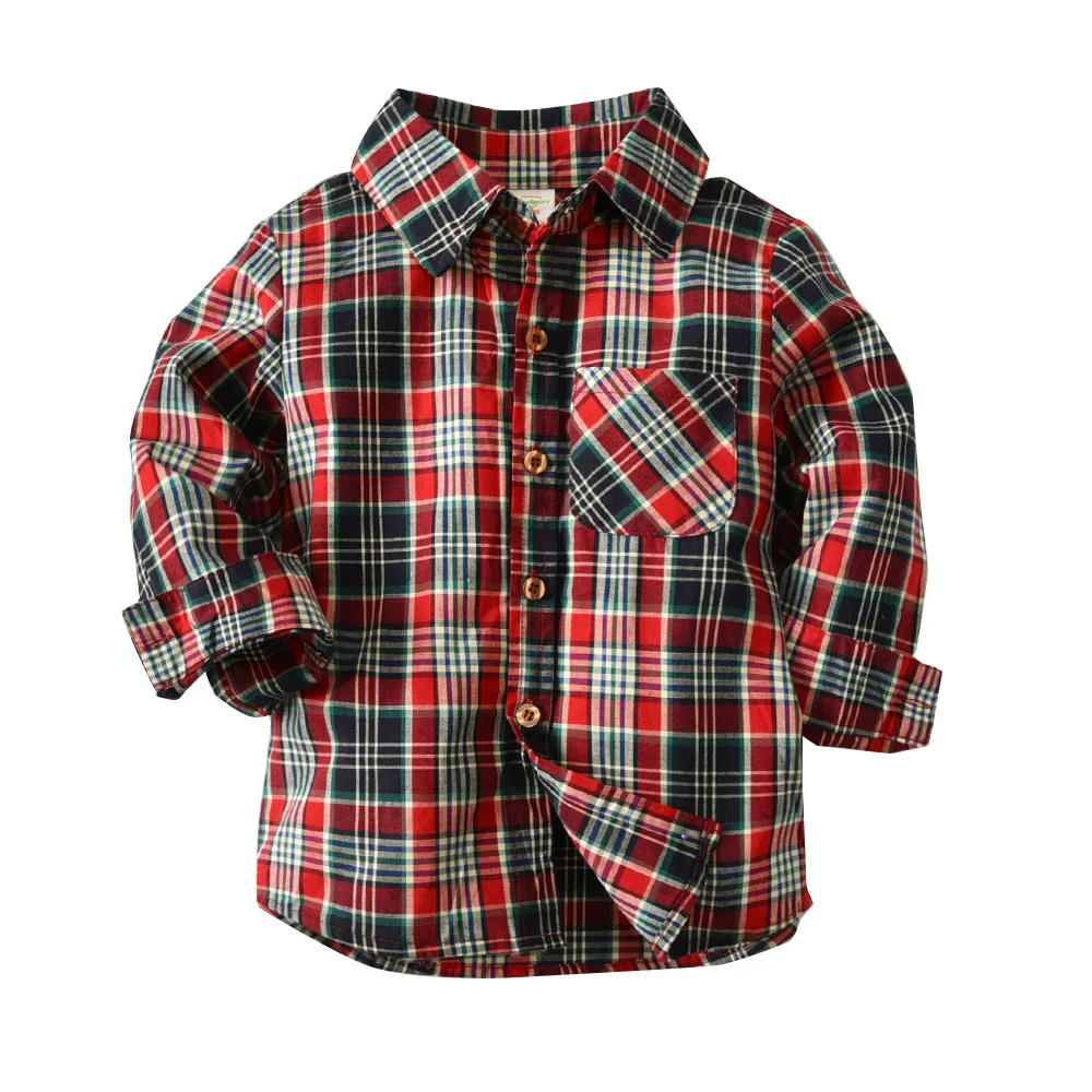 Милые клетчатые рубашки для мальчиков в джентльменском стиле футболки ярких